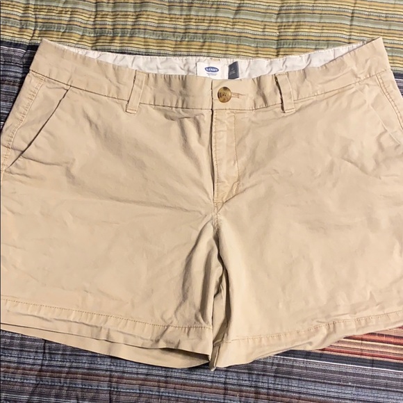2 pair Old Navy Shorts Sz 10 Khakis and Green - Picture 3 of 9